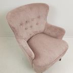 Artifort Theo Ruth Roze Rib Lichtroze Fauteuil Vintage Nieuw thumbnail 3