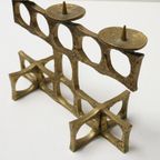 Brutalist Bronzen Kandelaar Van Heinz Goll, Oostenrijk Jaren 60 thumbnail 6