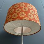 Orange Flowerprint Shade Floor Lamp 1960S thumbnail 7