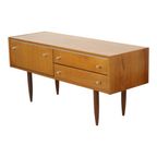 Vintage Lowboard Scandinavische Stijl Lichtgekleurd Hout thumbnail 5