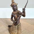 Brons Beeldje Van Een Thaise Muzikant thumbnail 8