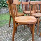 6 + 1 Baumann Bistrostoelen Keukenstoeln Café Stoelen Frans thumbnail 5