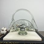 Schaal - Gemodelleerd Glas - Vintage thumbnail 2