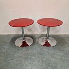 Set Retro Bijzettafel Nachtkastjes Tulpvoet Jaren 70 Stijl thumbnail 14