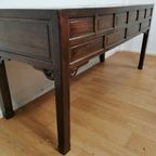 Grote Antieke Vintage Ladekast, Sidetable Muurtafel, Toonbank thumbnail 22