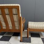 High Back Relax Chair With Hocker 1960S By Tarm Stole Denmark thumbnail 15