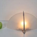 Vintage Blauet Wandlamp Glas Alu Postmodern Wall Lamp Spain thumbnail 5