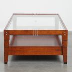 Prachtige Art Deco Salontafel Van Schuitema Uit De Decoforma Serie Met Een Glazen Blad En 4 Lades thumbnail 12