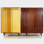 Grote Vintage 5-deurs Mid Century Design Kledingkast, 1960s thumbnail 3