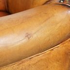 Comfortabele, Gezellige Armchair Gemaakt Van Schapenleer Met Een Correcte Afwerking Met Siernagel thumbnail 14