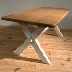 Landelijke Rechthoekige Tafel Met Kruisvoet thumbnail 11