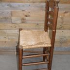 Oud Hollandse Knopstoel Met Biezen Mat thumbnail 6