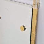 Vintage Messing Acrylic Spiegel Regency ‘70 Goud Italie thumbnail 7