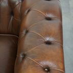 Mooie Set Van 2 Zeer Correcte Bruine Rundleren Chesterfield Fauteuils thumbnail 10