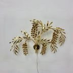 Large Italian Floral Gilded Gold Wall Lamp , 1970’S thumbnail 26