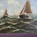 Zeegezicht - Schilderij Met Zeilboten - Van Dijk thumbnail 7