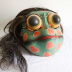 Vintage Balinese Demon Kikker Dans Masker, Indonesië Eind 20E Eeuw. thumbnail 2