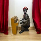 Vintage 2delig Jazz Beeld: Pianospeler En Piano thumbnail 4