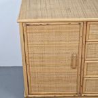 Vintage Bamboe Rattan Sideboard Dressoir Boho Regency ‘70 thumbnail 7