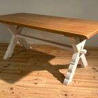 Landelijke Rechthoekige Tafel Met Kruisvoet thumbnail 13