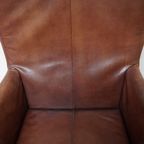 Vintage Montis Charly Flex Fauteuil Bruin Leder, Gerard Van Den Berg Voor Montis thumbnail 4