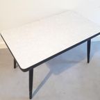 50's Vintage Bijzettafel Met Schuine Pootjes Plantentafel thumbnail 3