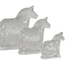 Lindshammar Glasworks Sweden - Dala Horse (3) - Kristal - Zweden - 70'S thumbnail 3