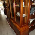 Chr. Peter Duitse Art Deco Vitrinekast In Gefineerd Walnoot. thumbnail 9