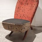 Mid Century Congo Chair By Theo Ruth For Artifort With Original Upholstery Vintage 1950S thumbnail 2
