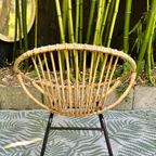Rohé Noordwolde Rotan Bamboe Fauteuil 1960 thumbnail 19