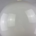 Large Mid-Century Fully White Acrylic Mushroom Table Lamp Xl 1970 thumbnail 11