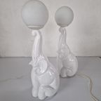 2 Vintage Olifant Lampen Art Deco Revival Keramiek. thumbnail 6