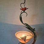 Vintage Hanglamp Met Bloemen Italiaans thumbnail 5