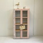 Brocante Antieke Vitrinekast Gaas thumbnail 7