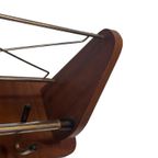 Vintage Wandkapstok Teak En Chroom Jaren 60/70 thumbnail 5