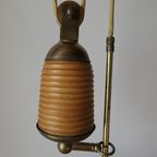 Vintage Rotan Bamboe / Koper Hanglamp Gabriella Crespi thumbnail 14