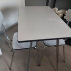 Keukenset Formica Witte Stoeltjes En Tafel Jaren'60 thumbnail 10