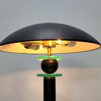 Vintage Tafellamp Hollywood Regency Stijl Zwarte Lamp Metaal thumbnail 8