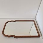Antieke Spiegel Facet Geslepen Rand Wandspiegel Houten thumbnail 6