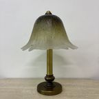 Peil & Putzler Glass Table Lamp With Brass Base , 1970S thumbnail 3