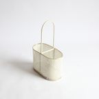 A French Wine Bottle Basket In The Style Of Mategot, 1950S thumbnail 5
