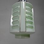 Art Deco Hanglamp Met Glazen Lampion Kap, Jaren 30 thumbnail 12