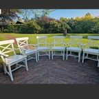 Set Van 6 Cross Back Landelijke Armstoelen thumbnail 4