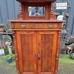 Antieke Vertico, Meidenkast Afm. 100x48cm En 137/171cm Hoog. thumbnail 3