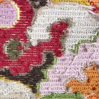 Origineel Frans Handgeborduurd Textiel – Griffin & Bloemmotief – Ca. 1930–1940 thumbnail 7