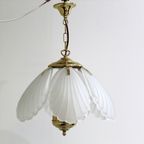 Vintage Hanglamp - Messing, Glas, Hollywood Regency, Jaren '70 | 01236 thumbnail 9