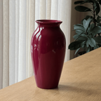 Vintage Porcelain Burgundy Vase thumbnail 2