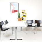 Setprijs Vintage Eettafel Met 4 Stoelen Zwart Wit Chroom thumbnail 17