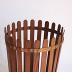 Vintage Teak Wooden Paper Bin, 1950s thumbnail 8