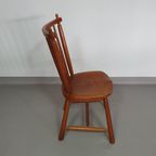 De Ster Geldermalsen Spindle Back Dining Chair 6 X In Solid Oak. With A Small Carved Decoration I thumbnail 20